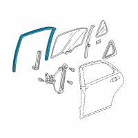 OEM Honda Accord Channel, Right Rear Door Run Diagram - 72735-SDA-A11