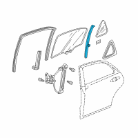OEM 2004 Honda Accord Sash, L. RR. Door Quarter Diagram - 72771-SDA-A11
