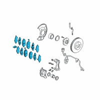 OEM Acura MDX Front Pad Set (64MM, Diagram - 45022-S3V-A01