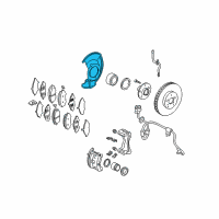 OEM 2004 Honda Odyssey Splash Guard, Left Front Brake (16") Diagram - 45256-S0X-010