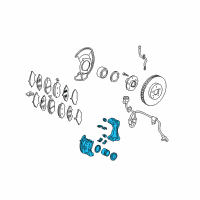 OEM Acura MDX Caliper Sub-Assembly, Right Front Diagram - 45018-S3V-A11