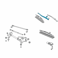OEM 2013 Acura TL Arm, Windshield Wiper (Passenger Side) Diagram - 76610-TK4-A01