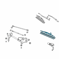 OEM 2012 Acura TL Windshield Wiper Blade (650MM) (Driver Side) Diagram - 76620-SEP-A01