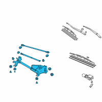 OEM 2009 Acura TL Link, Front Wiper (Lh) Diagram - 76530-TK4-A02