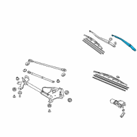 OEM Acura TL Arm, Windshield Wiper (Driver Side) Diagram - 76600-TK4-A01