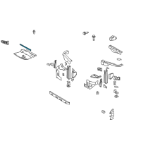 OEM 2013 Lexus LX570 Seal, Hood To Radiator Support, NO.1 Diagram - 53381-60120