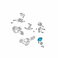 OEM 2000 Dodge Dakota Bracket-Transmission Mount Diagram - 52019960AB