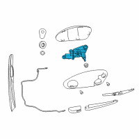 OEM 2012 Jeep Grand Cherokee Motor-LIFTGATE WIPER Diagram - 55079213AB