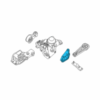 OEM 2008 Nissan Sentra Engine Mounting, Rear Passenger Side Diagram - 11332-ET81A