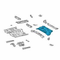 OEM Pontiac Vibe Floor Pan Diagram - 88970851