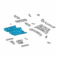 OEM 2005 Pontiac Vibe Front Floor Pan Diagram - 88972252