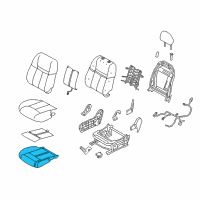 OEM Nissan Rogue Sport Pad Assembly-Cushion, Front Seat RH Diagram - 89307-7FB8A