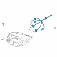 OEM Kia Rio Cord Assembly Diagram - 0K30A51156