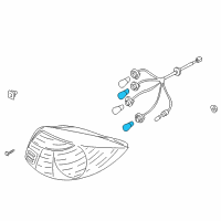 OEM 2000 Kia Sportage Bulb Diagram - 0K2AB51D27