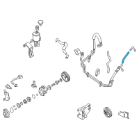 OEM 2000 Nissan Xterra Hose-Return, Power Steering Diagram - 49725-9Z011