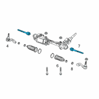 OEM 2014 Cadillac CTS Rod Kit-Steering Linkage Inner Tie Diagram - 22888552