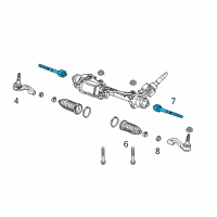 OEM Cadillac CTS Rod Kit-Steering Linkage Inner Tie Diagram - 22888552