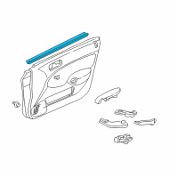 OEM 2005 Honda Civic Weatherstrip, L. FR. Door (Inner) Diagram - 72375-S5A-003