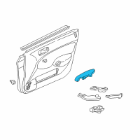 OEM 2005 Honda Civic Armrest Assembly, Right Front Door (Gray) Diagram - 83505-S5B-J01ZB