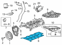 OEM 2022 Cadillac XT5 Valve Cover Gasket Diagram - 55488236