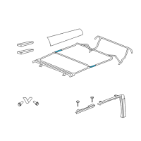 OEM 2015 Jeep Wrangler Left Sunrider Top Pivot Knuckle Diagram - 68003653AB