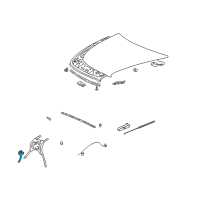 OEM 1998 Cadillac Seville Latch Asm-Hood Primary & Secondary Diagram - 25693521