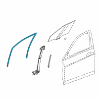 OEM 2015 Honda Accord Runchannel, Left Front Diagram - 72275-T2F-A03