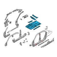 OEM BMW 535i Floor Panel Left Diagram - 41-12-7-111-197