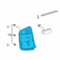 OEM Toyota Prius Tail Lamp Assembly Diagram - 81551-47071