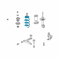 OEM 2013 Honda Ridgeline Spring, Right Front Diagram - 51401-SJC-A02