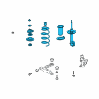 OEM 2008 Honda Ridgeline Shock Absorber Assembly, Right Front Diagram - 51601-SJC-A06