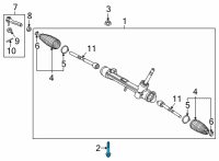 OEM 2017 Lexus NX200t Bolt, W/Washer Diagram - 90119-14156