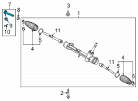 OEM 2011 Toyota RAV4 Outer Tie Rod Diagram - 45046-49195