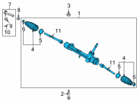 OEM 2018 Toyota Mirai Gear Assembly Diagram - 45510-62060