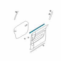 OEM 2011 Kia Sedona WEATHERSTRIP-Rear Door Belt Inside Diagram - 833314D000