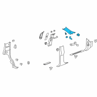 OEM 2013 GMC Sierra 3500 HD Molding Asm-Windshield Side Garnish *Gran L Cshmr Diagram - 20962774