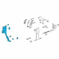 OEM 2007 Chevrolet Tahoe Lock Pillar Trim Diagram - 22871311