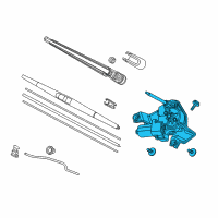 OEM 2019 Honda Odyssey Motor Assembly, Rear Windshield Wiper Diagram - 76700-THR-A02