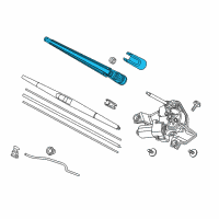 OEM 2019 Honda Passport Arm, Rear Wiper Diagram - 76720-THR-A01