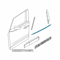 OEM 2015 Jeep Renegade WEATHERSTRIP-Front Door Belt Outer Diagram - 68256276AA