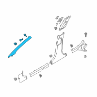 OEM 2019 Hyundai Accent Trim Assembly-Front Pillar LH Diagram - 85810-J0000-XUG