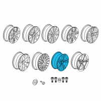 OEM 2017 BMW 340i GT xDrive Light Alloy Disc Wheel Reflexsilber Diagram - 36-11-6-866-306