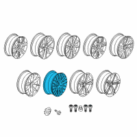 OEM 2018 BMW 340i GT xDrive Light Alloy Rim Ferricgrey Diagram - 36-11-6-868-424