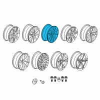 OEM 2014 BMW 435i Light Alloy Disc Wheel Reflexsilber Diagram - 36-11-6-796-250