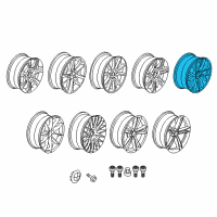 OEM 2016 BMW 328i GT xDrive Disc Wheel, Light Alloy, Matt Black Diagram - 36-11-6-865-157