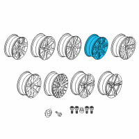 OEM 2018 BMW 340i GT xDrive Disc Wheel Light Alloy Dekor Silver 2 Diagram - 36-11-7-848-388