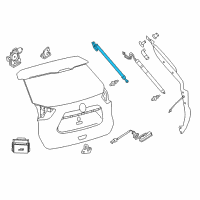 OEM 2015 Nissan Rogue Stay Assembly - Back Door, RH Diagram - 90450-4BA0B