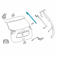 OEM 2018 Nissan Rogue Stay Assembly - Back Door, LH Diagram - 90451-4BA0B