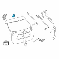 OEM 2017 Nissan Rogue Back Door Lock Assembly Diagram - 90502-4CL0A