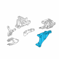 OEM Chevrolet Volt Motor Mount Bracket Diagram - 22969962